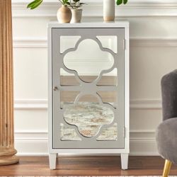 New Modern White Accent Storage Cabinet