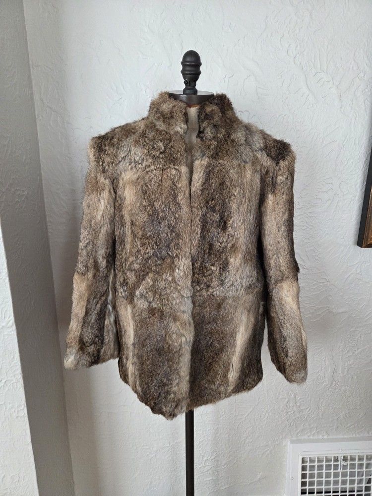 Real Rabbit Fur Jacket Size S/m NO OFFERS