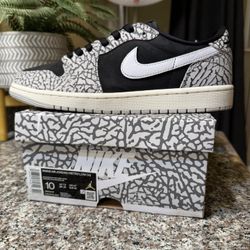 Jordan 1 Retro Low Black Cement 