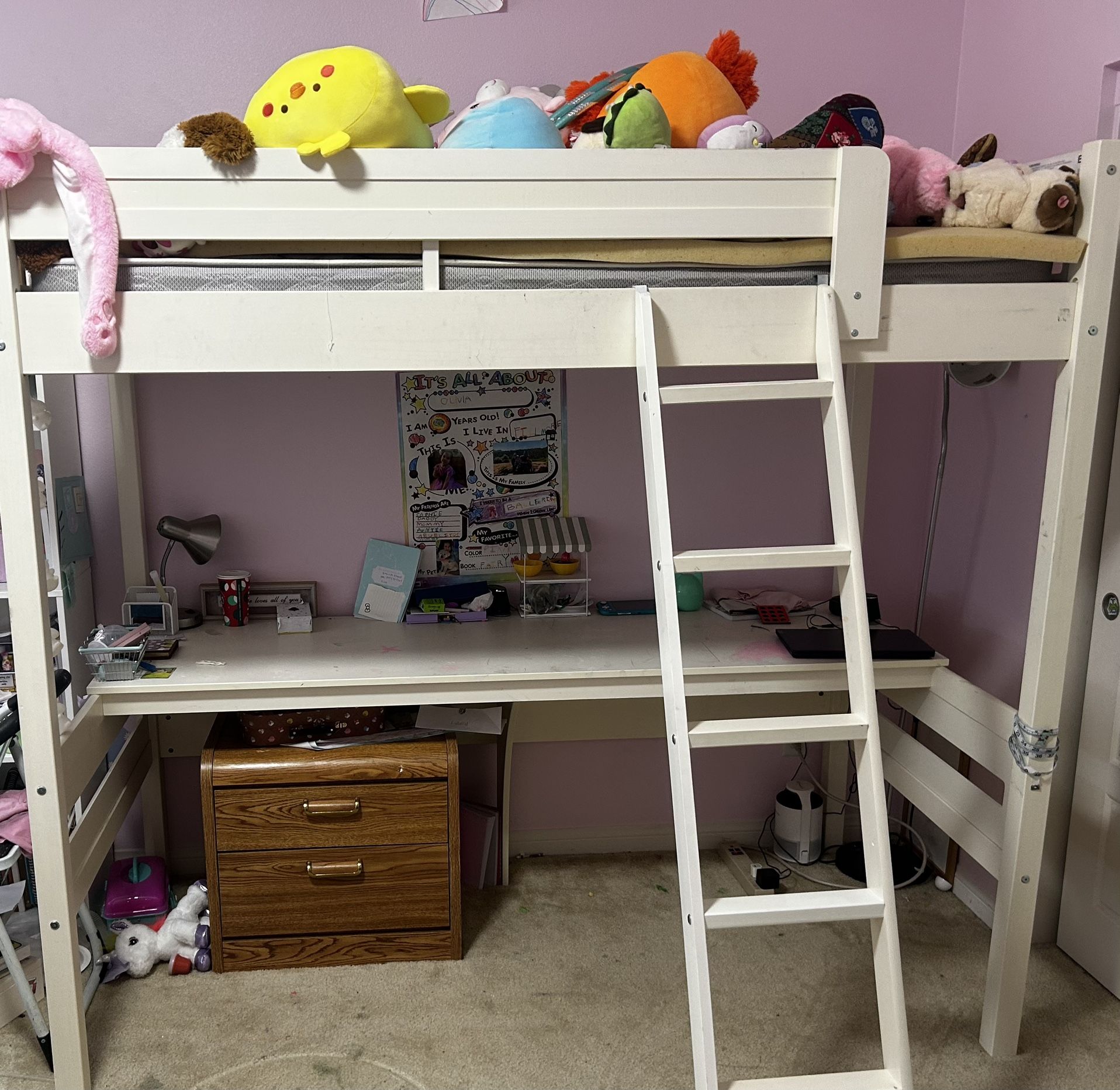 2 Loft Beds With Desk