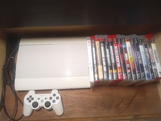 PS3 white Super Slim 500gb +16 games