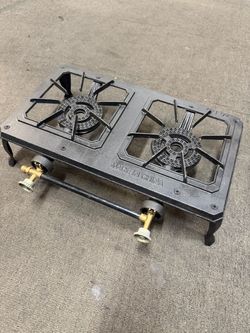 Double Burner Cast Iron Gas Stove