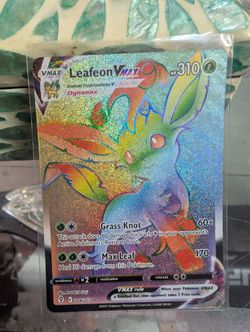 Leafeon VMAX 204/203 Evolving Skies Rainbow Rare Pokemon Card HP 310