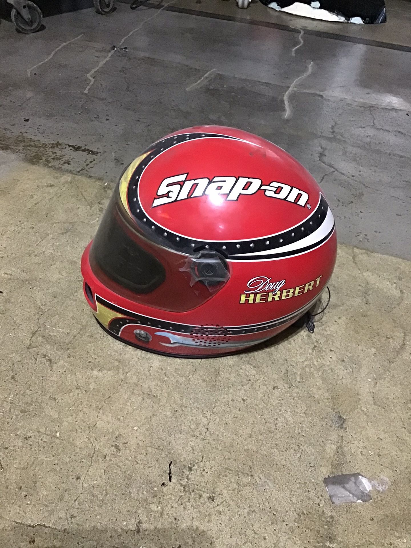 Snap On Radio Helmet Vintage