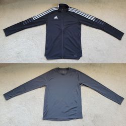 Adidas TIRO 21 JACKET Men Size Medium + Free L/S Base Layer Shirt