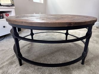 Pottery Barn Parquet Round Coffee Table