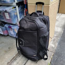 High Sierra Hard bottom soft top duffle roller Bag Black 27”