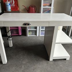 White Charging Desk