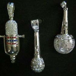 BRAND NEW premium microphone pendants. PICK one or more. I will include a FREE chain with each pendant purchased. Pendants ONLY $30 each.