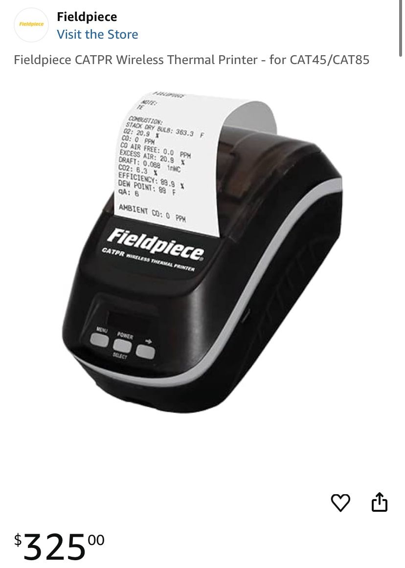 Fieldpiece CATPR Wireless Thermal Printer - for CAT45/CAT85
