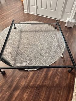 Metal bed frame and box spring