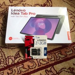 Lenovo Idea Tab Pro Tablet With Kingston 2x2 GB Micro SD Cards ALL BRAND NEW UNOPENED