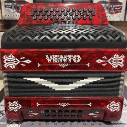 Acordeon Vento Voces Alemanas Caja De Pino 