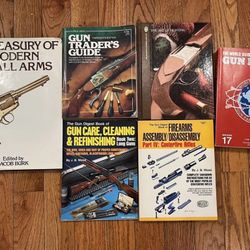 6 Vintage Firearms Gun Shooting Care Retro Reference Books Lot Set 90s 80s 70s