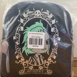 Beetlejuice Mini Backpack Chibi Characters Sandworm Striped Bag By Bioworld New