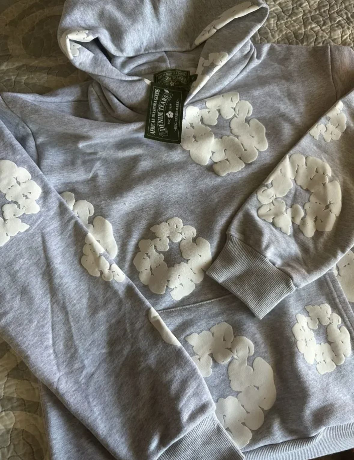 Gray Denim Tears Hoodie