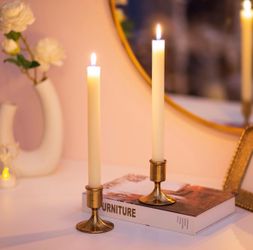 Brass Taper Candlestick Holders Set of 2