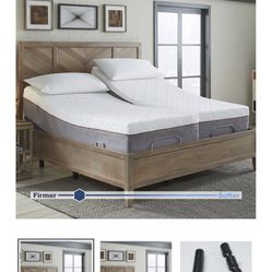 King Size Bed ! Sleep Science Adjustable Bed ! Split King 14 Inch Copper Memory Foam Mattress And Adjustable Bed Set ! Free Delivery