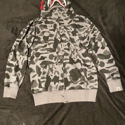 Bape Hoodie Grey (Size M) 