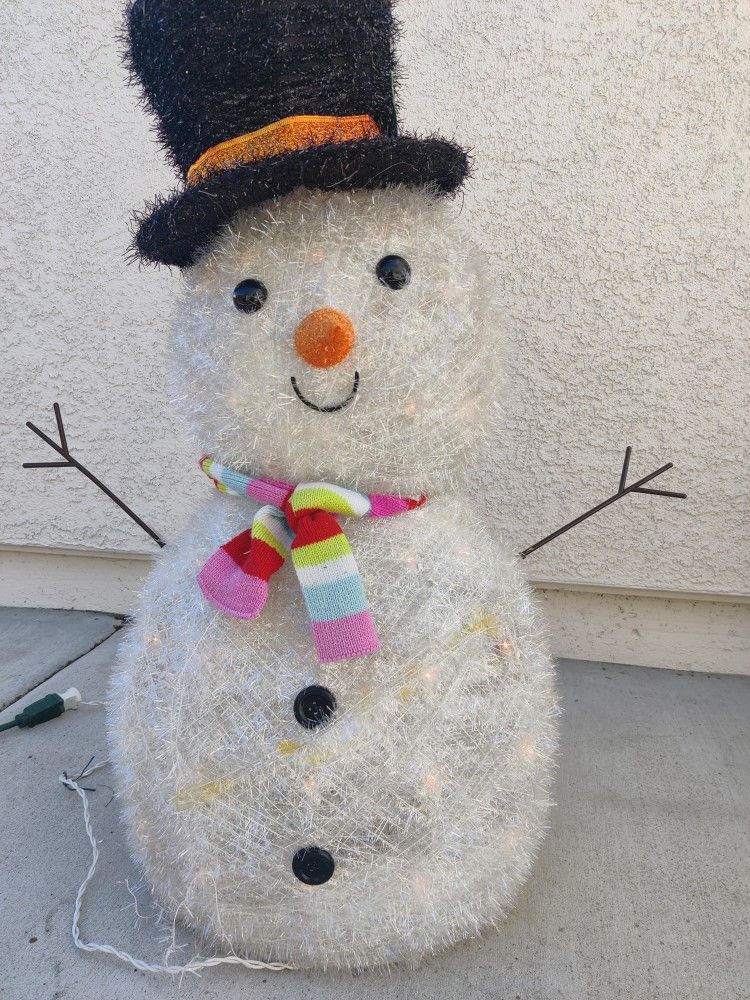 Outdoor Snowman Christmas Xmas Mas Light Decorations