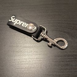 Supreme Leather Key Loop Black New Rare