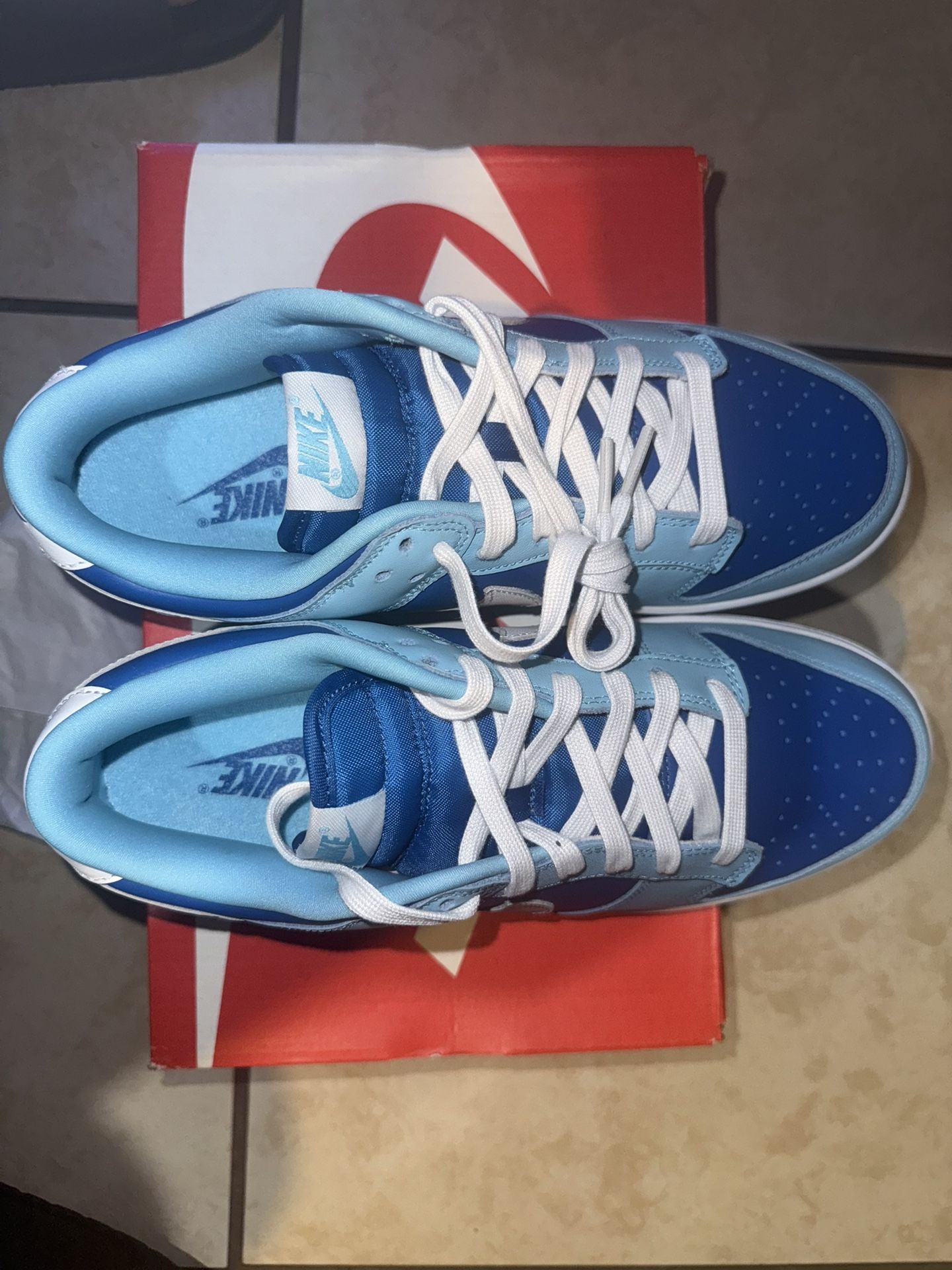 Men’s Nike Dunk Low Argon Blue Size 8.5 Nike Dunk Low Retro QS Argon Blue White Flash | Mercari main image 2
