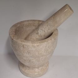 Vintage Mortar & Pestle Stone Marble 