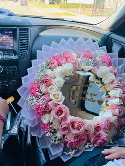 Custom Floral bouquets with Mirror and Crown