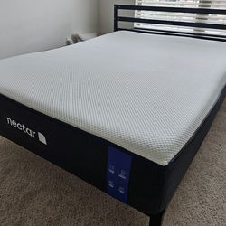 NECTAR QEEN MATRESS  WITH BED FRAME 