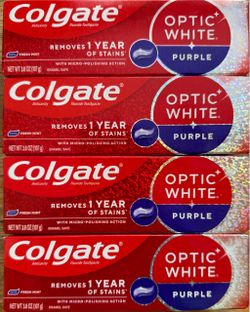 NEW Colgate Optic White Purple Toothpaste with Fluoride $3.50 Each or 4/$12 - Expire 8/2028 Pickup East St @ Monroe 72401 These retail for over $5-$