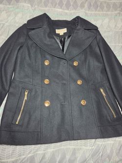 Michael Kors double-breasted wool-blend peacoat w/ Gold Buttons ( Nearly Worn)