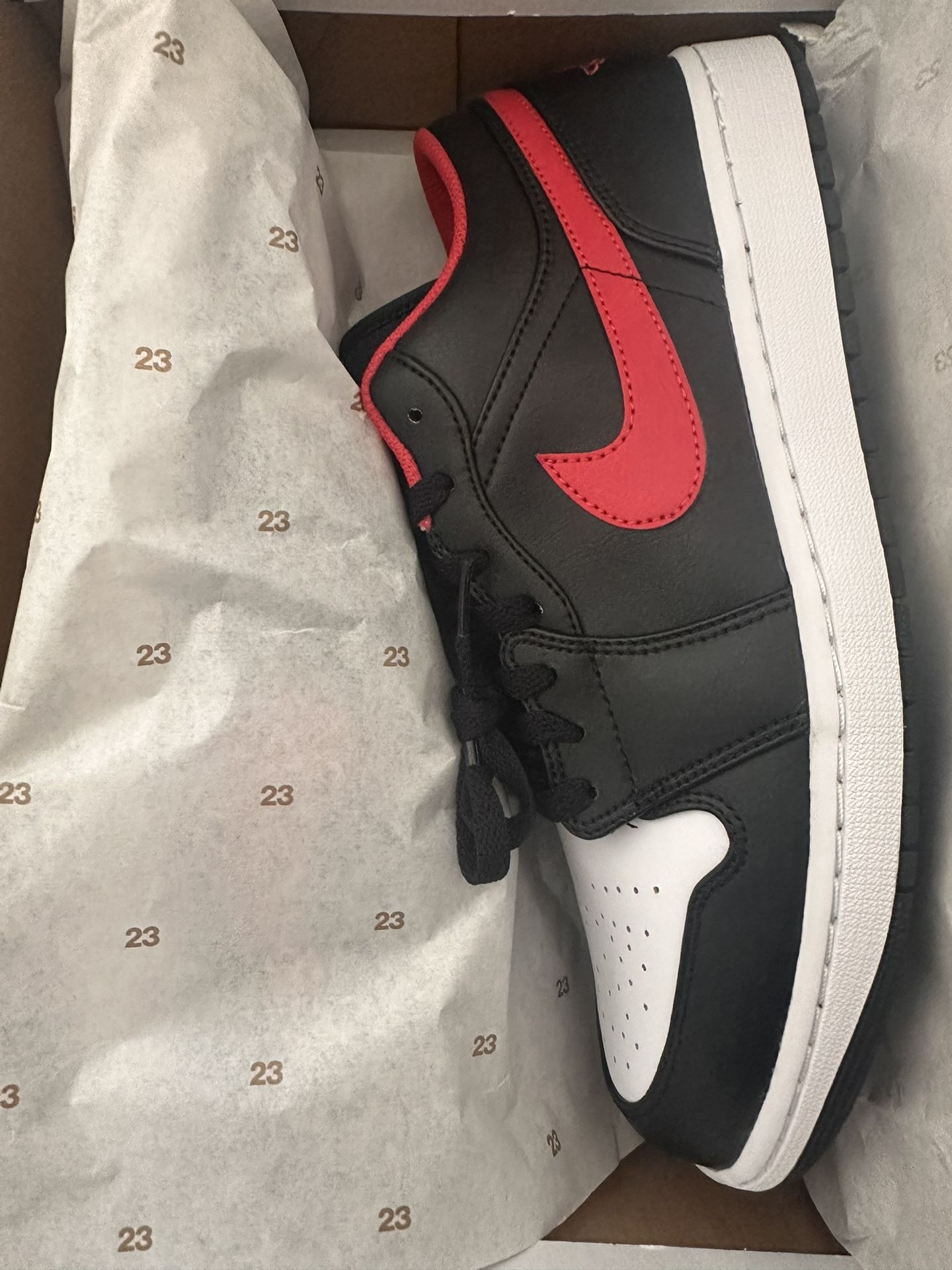 Jordan 1 Low “White Toe” (Men’s 12). New in box.