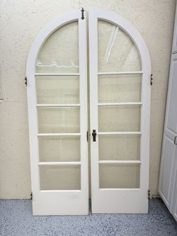 Vintage Arched French Doors (Matching Pair) 