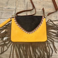 Artesanal Leather Shoulder/crossbody Purse