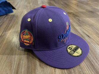 Los Angeles Dodgers New Era Fitted Hat Anniversary Patch Size 7 1/2 