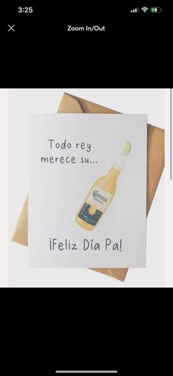 Spanish Fathers Day Card