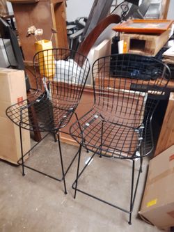 Harry Bertoia wire chairs mid-century make offer not $1 please