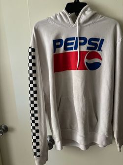 Pepsi Graphic Hoodie with Checkered Sleeve