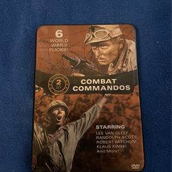 Two Disc Sets Combat Commandos, World War™ Two Flicks In Collector Metal Case