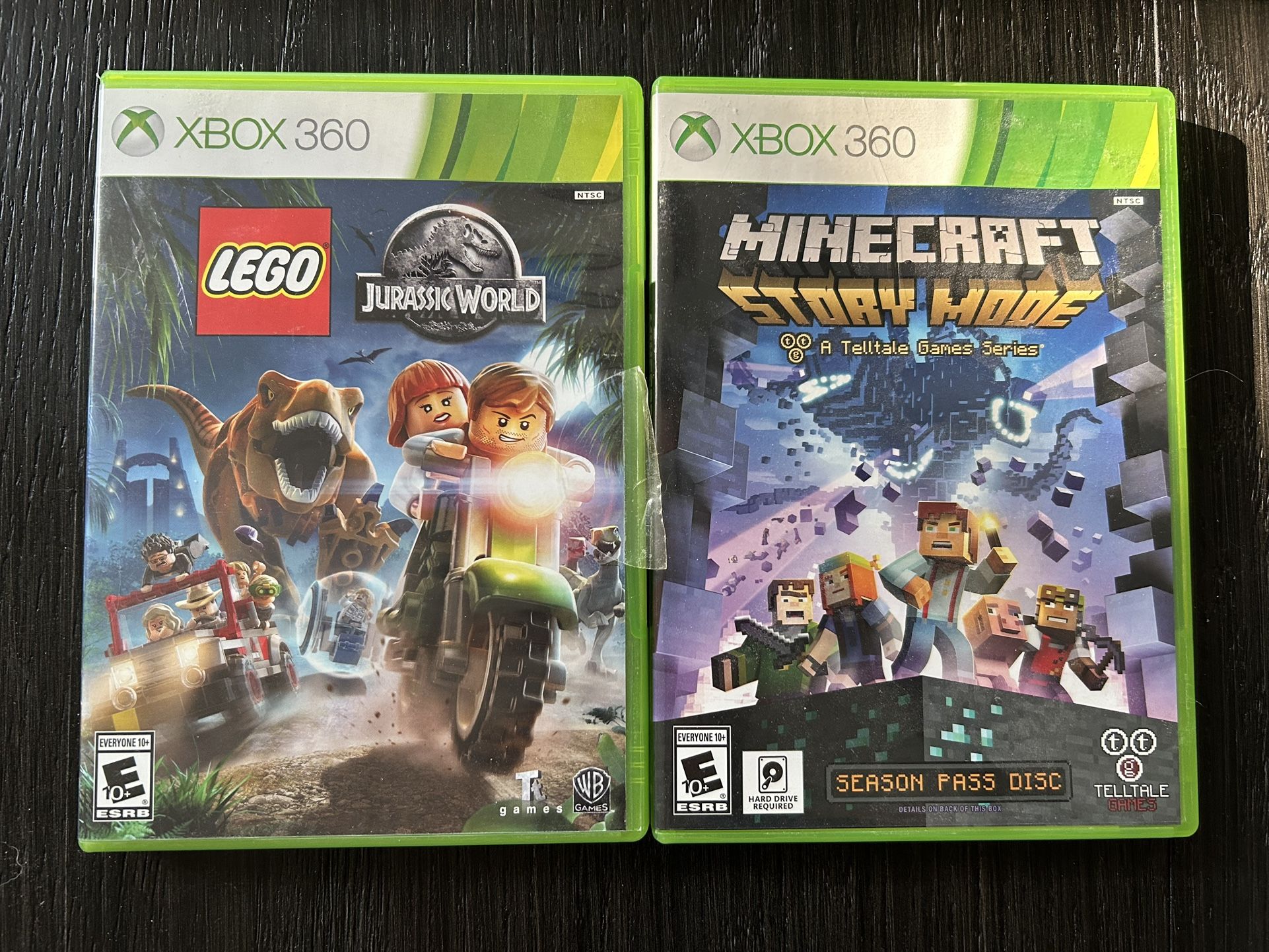 Lego Minecraft and Jurassic World Story Mode games for Xbox 360 #Minecraft #JurassicWorld