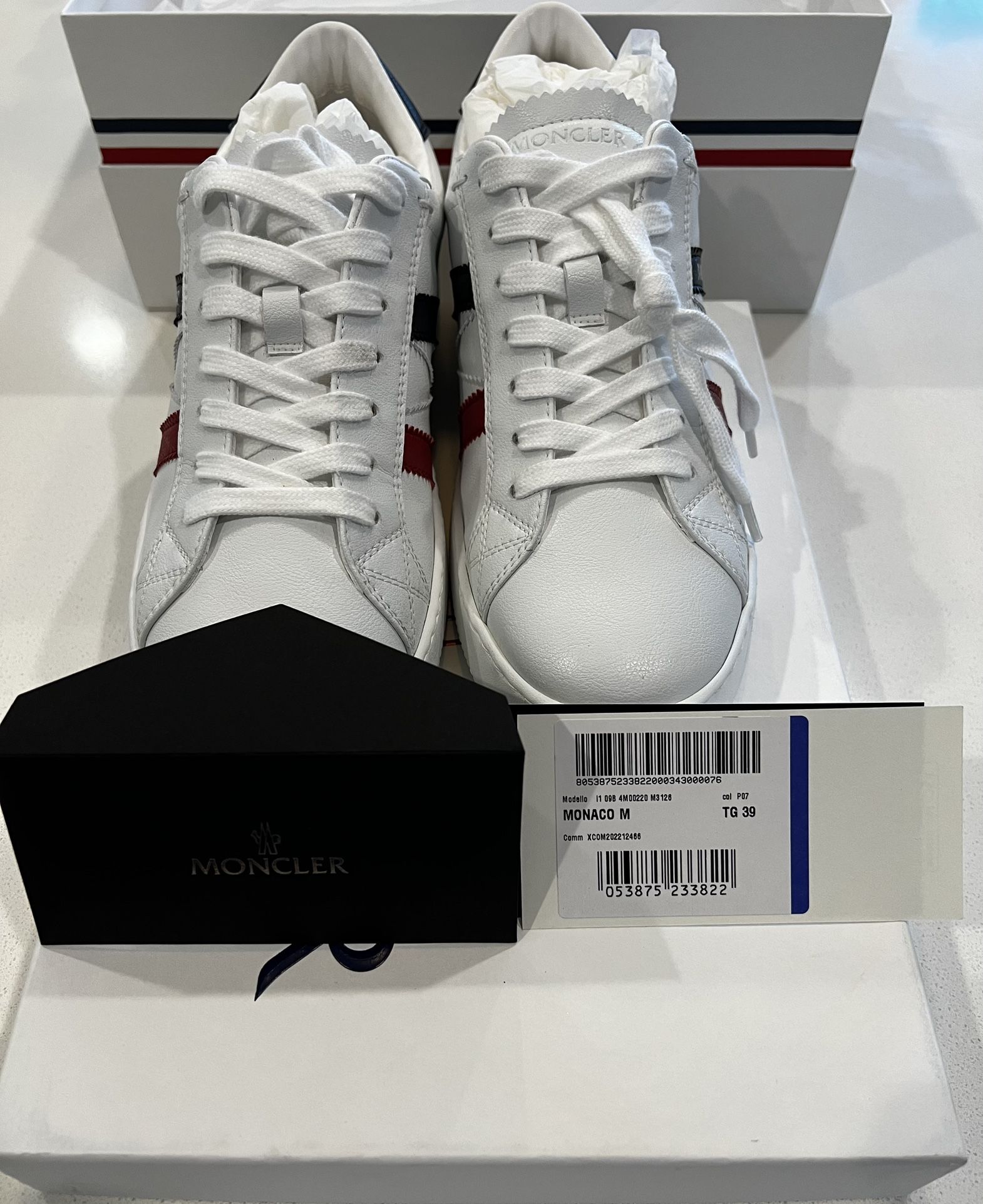 Moncler Monaco M Leather Sneakers Women (9)