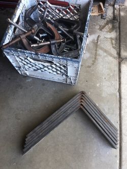 Hand rails L brackets and claps they are 40 L brackets and about 50 claps