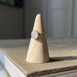 Small Moonstone Gemstone Ring  ( adjustable ) firm on price 