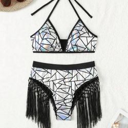 Small Bikini Top And Fringe Bottoms
