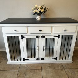 Custom Dog Crate Furniture Console 