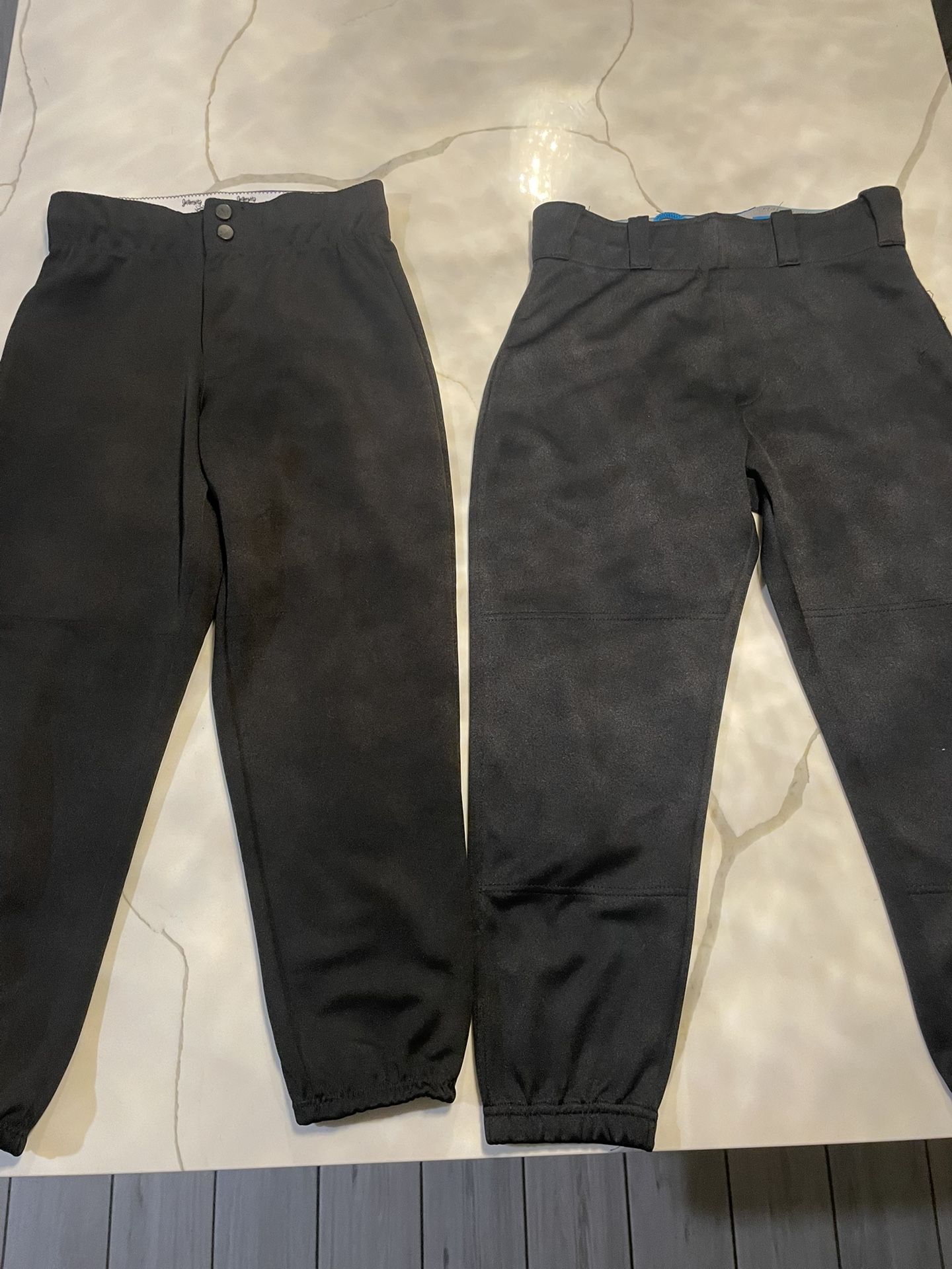 Girl Black Softball Knee High Pants