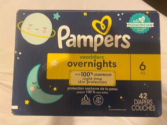 Pampers Swaddlers Overnights Size 6 Diapers 42 Count