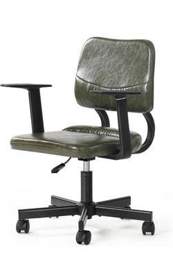 green color FEZIBO Home Office Desk Chair, Modern Office Chair Mid Back, Swivel Rolling Chair with Wheels, Height Adjustable Computer Tsak Chair, gree