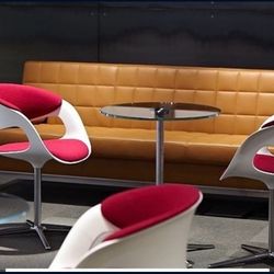 8 Red Coalesse Lox Swivel Chair White Shell Steelcase Pearson Liyo