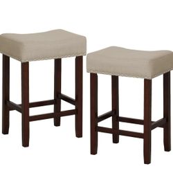 COSTWAY Counter Height Bar Stools Set of 2